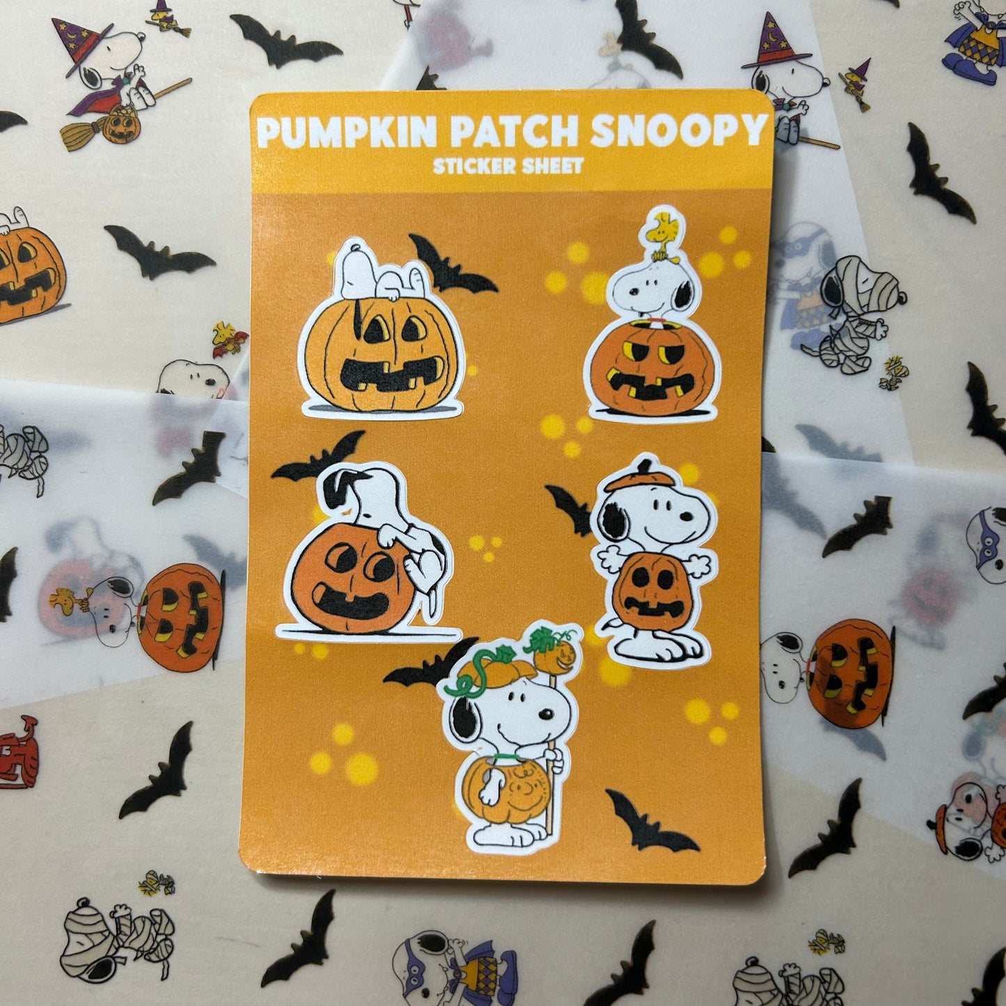 Pumpkin Patch Snoopy Sticker Sheet