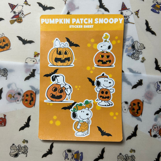 Pumpkin Patch Snoopy Sticker Sheet