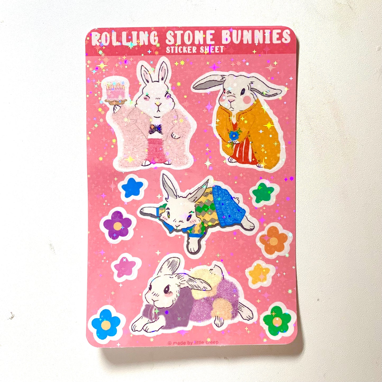 Rolling Stone Bunny Sticker Sheet