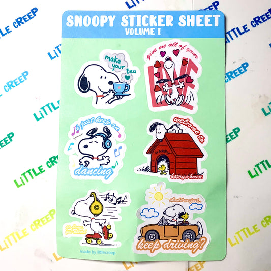 Snoopy Sticker Sheet Volume 1